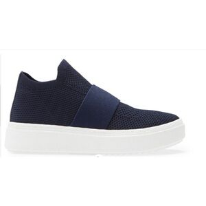 Eileen Fisher Navy Midnight Pari High Top Sneakers 8